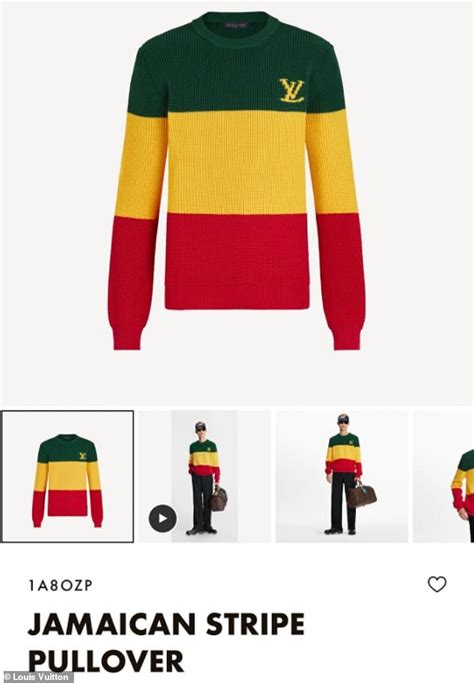 louis vuitton jamaican stripe|Louis Vuitton BLASTED for using wrong colours on Jamaica jumper.